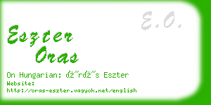 eszter oras business card